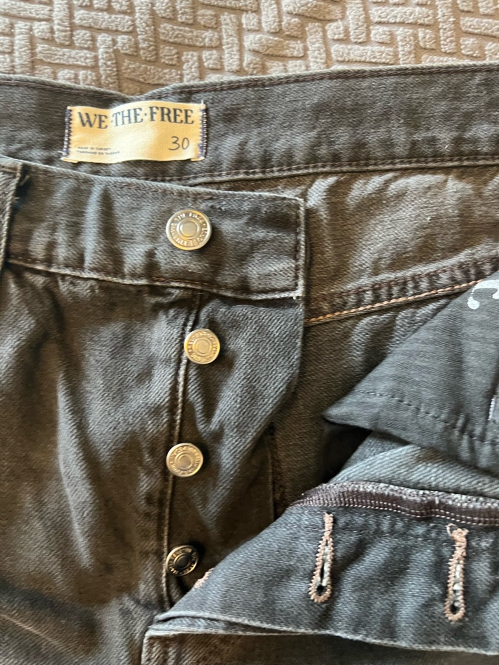 We the Free Ripple Wide Leg Crop Jeans - Fade to Black - Size 30 - Picture 4 of 8